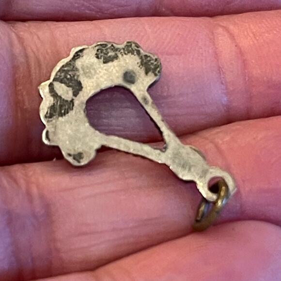 Vintage silver and turquoise pendant for necklace - Picture 4 of 9